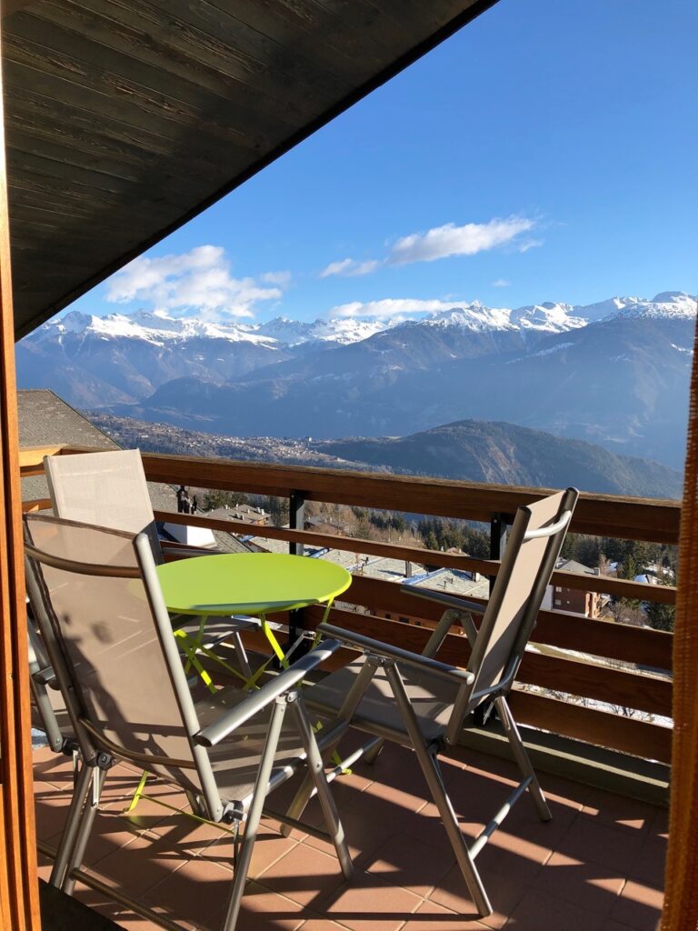 Balcon (sud) Location appartement Anzère, balcon sud